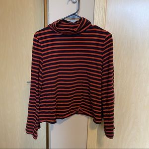Madewell mockneck bell sleeve tee